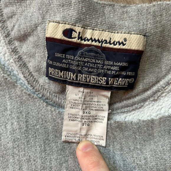 Champion Reverse Weave Seattle Seahawks Crewneck Sweatshirt Size 2XG - Picture 2 of 7